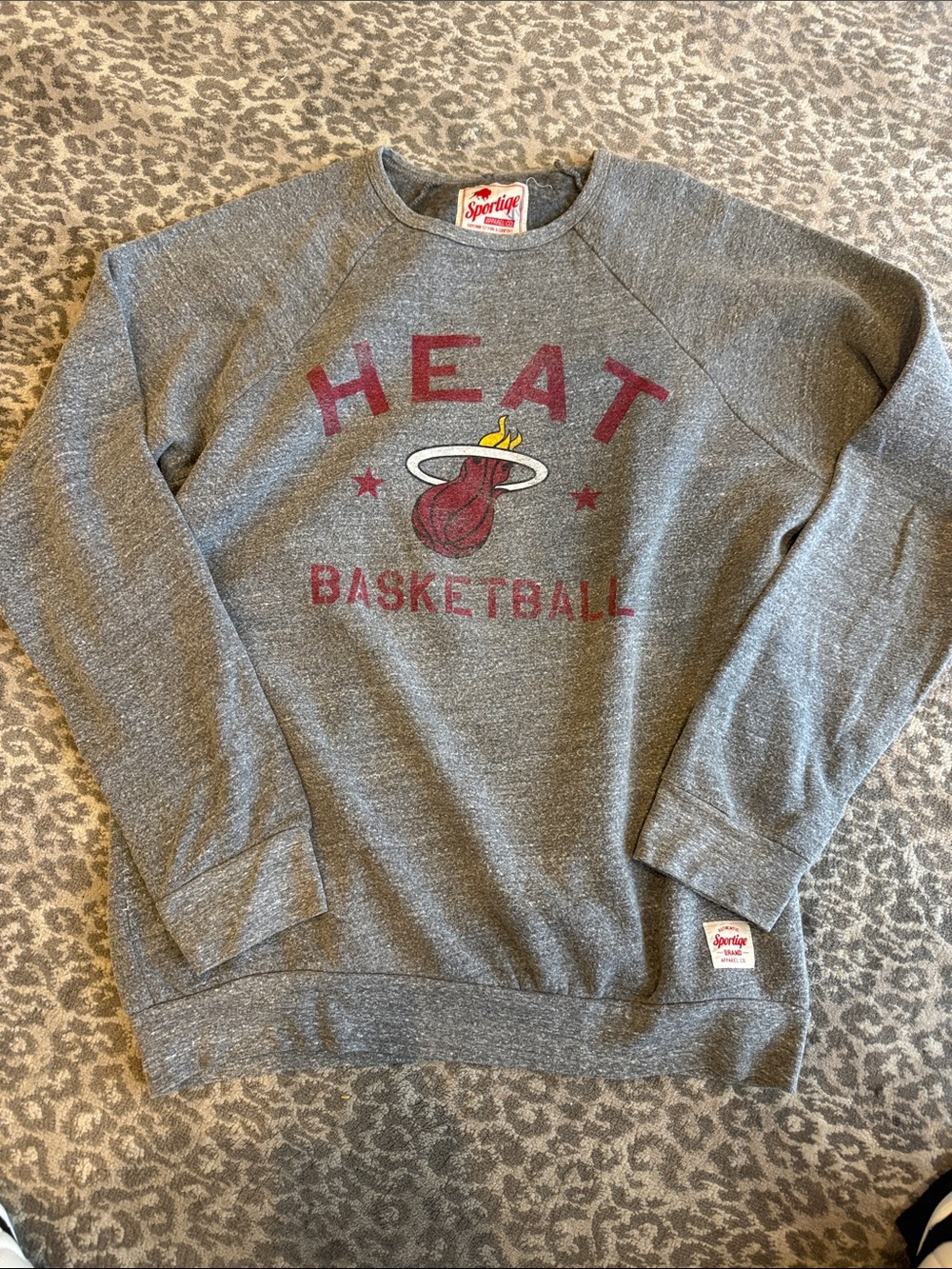 Miami Heat Gray Crewneck Sweatshirt